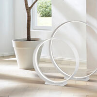 Musterring Loop LED-lattiavalaisin 45 cm mattavalkoinen/hopea